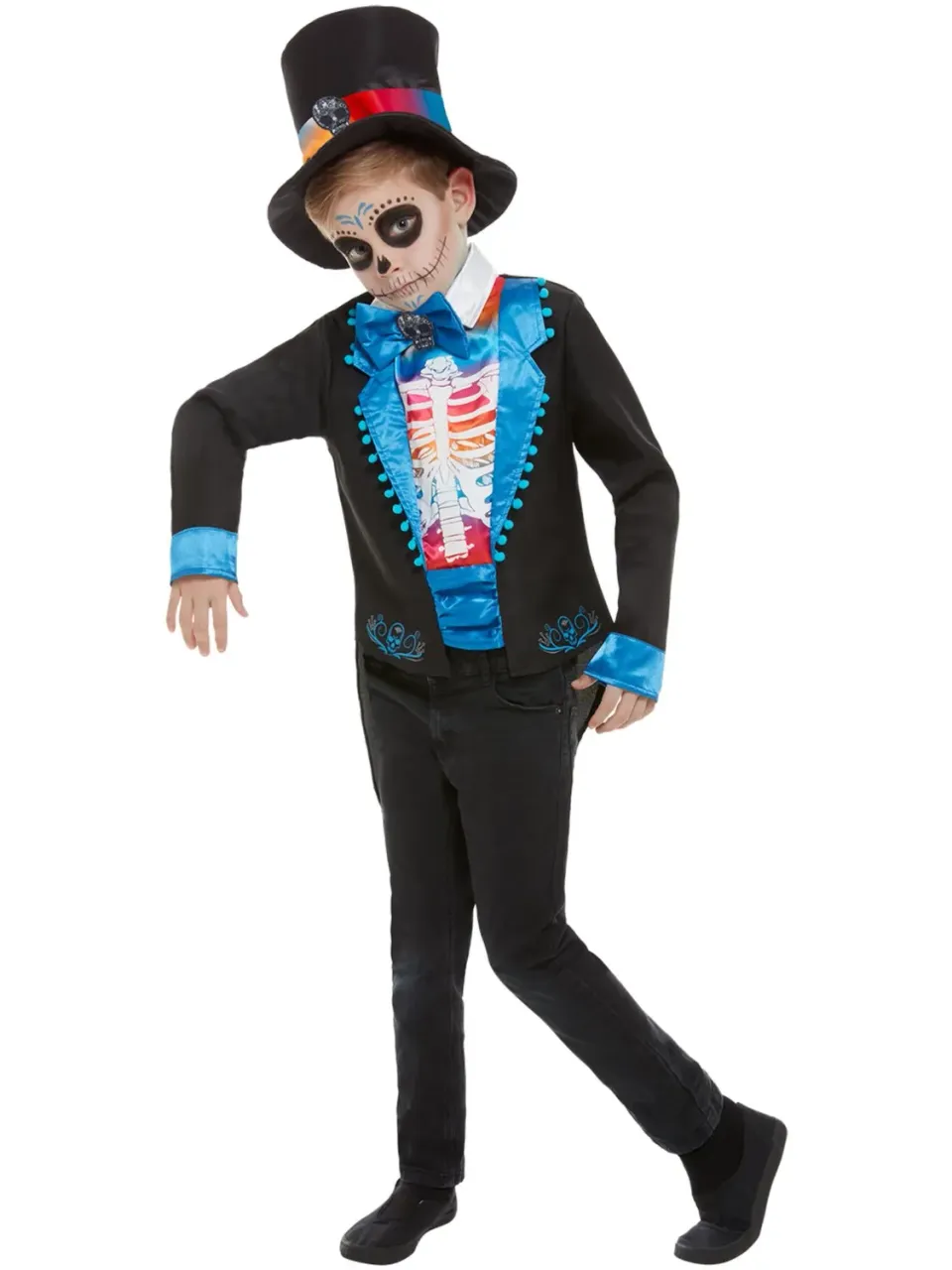 Smiffys Day of the Dead Costume Bambino M 7-9 Anni