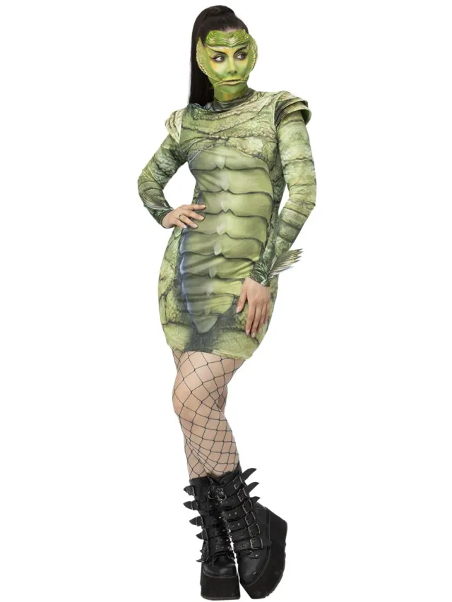 Smiffys Universal Monsters Creature costume donna verde