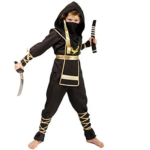SEA HARE Ninja Power costume samurai ninja bambino 7-9 anni