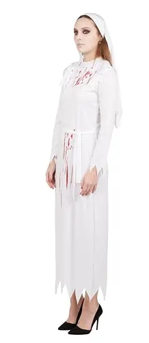 P'tit Clown Bloody Suora costume donna insanguinato Halloween