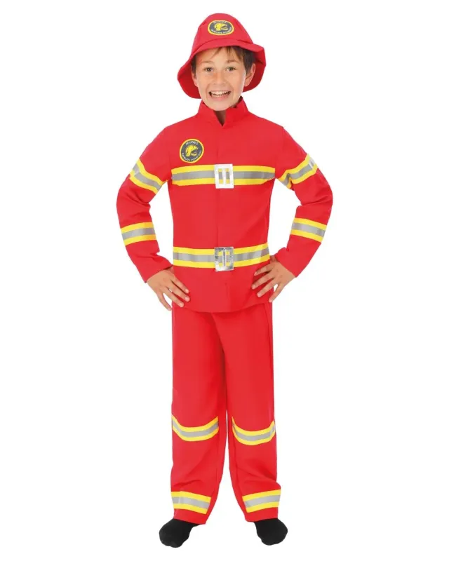 P'tit Clown Costume Pompiere bambino 3 pezzi unisex