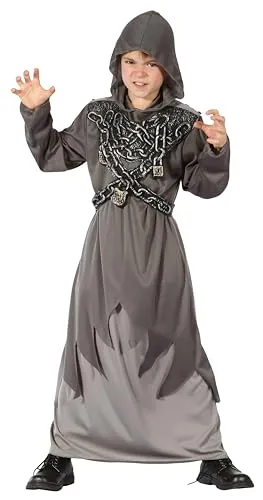 P'tit Clown costume guerriero oscuro grigio bambino