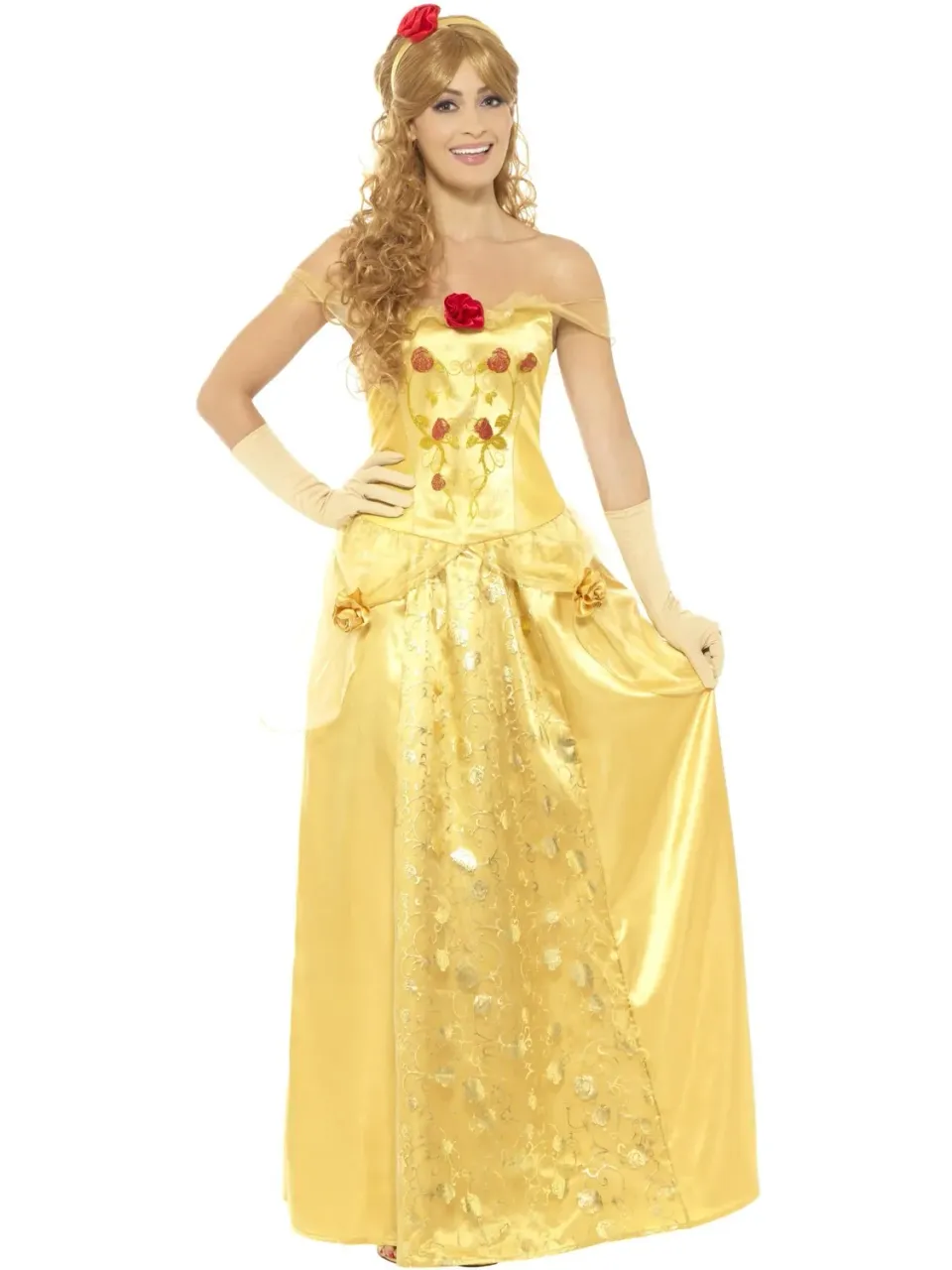 Smiffys Golden Princess costume principessa oro donna con guanti
