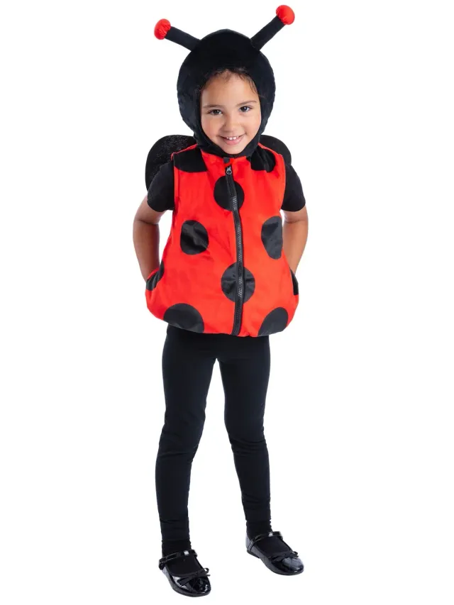 Smiffys Ladybird Costume coccinella bambini Small 4-6 anni ali