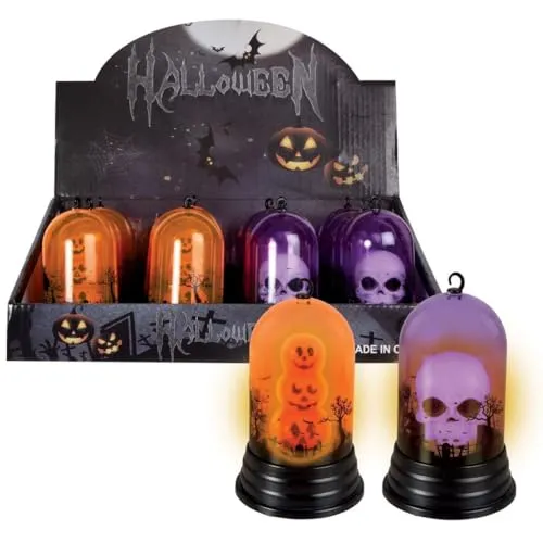 P'tit Clown 23542 teschio sotto cupola luminoso 10 cm