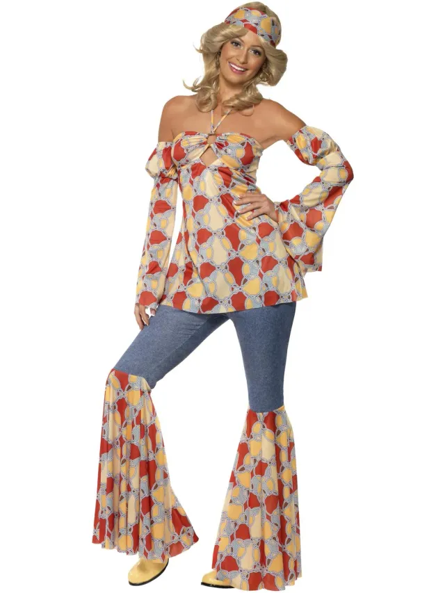 Smiffys Vintage Hippy 1970s costume hippy M multicolore