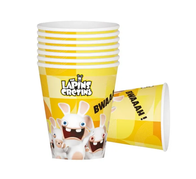 P'tit Clown Conigli Cretini 23336 bicchieri carta 8 pezzi compleanno