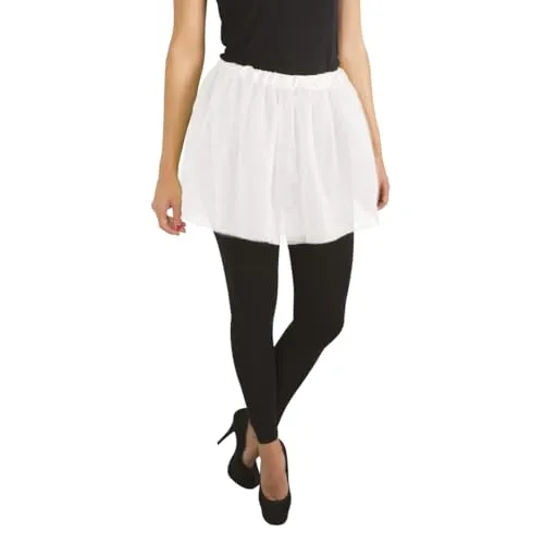 P'tit Clown Tutu in Tulle Bianco Taglia Unica Carnevale