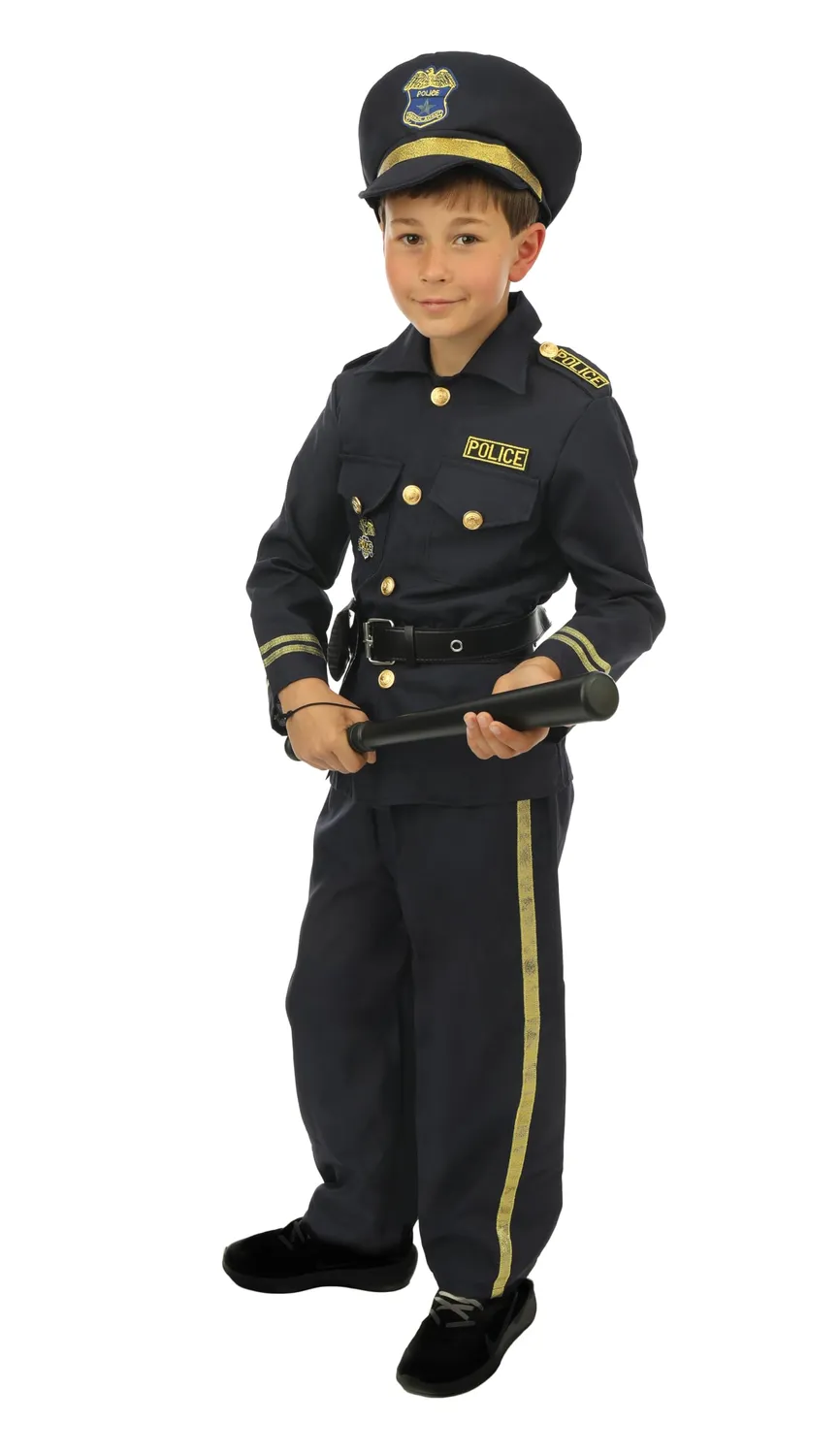 P'tit Clown Poliziotto costume bambino nero 10-12 anni