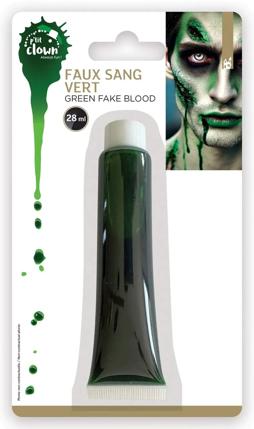 P'tit Clown 24091 sangue finto verde 28 ml teatrale