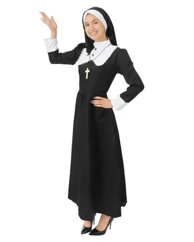 P'tit Clown Suora Luxe costume adulto L-XL nero poliestere