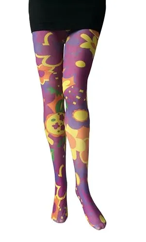P'tit Clown Collant Opaco Psichedelico Donna Taglia Unica
