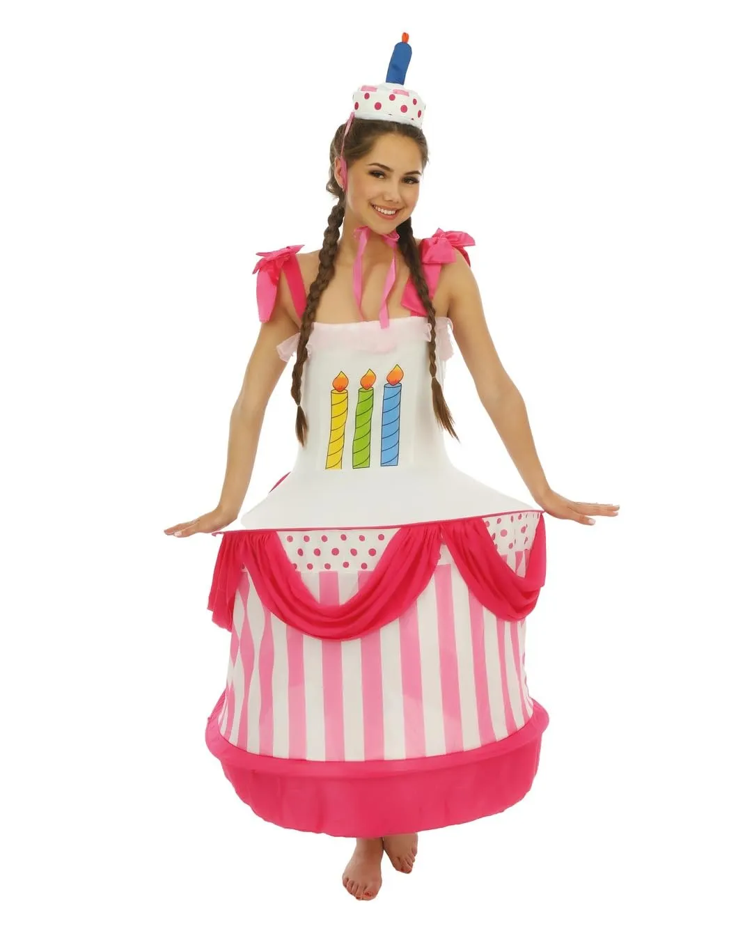 P'tit Clown 86899 costume torta compleanno adulto multicolore