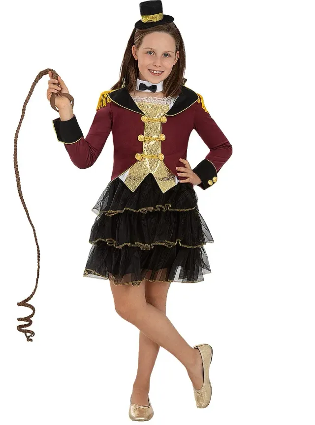 Funidelia Costume da Domatrice Bambina Rosso 10-12 Anni Circo
