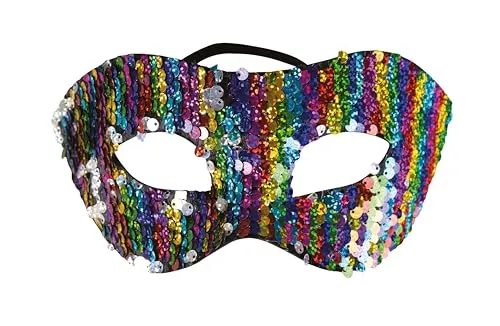 P'tit Clown 23389 maschera lupo paillettes multicolore reversibili