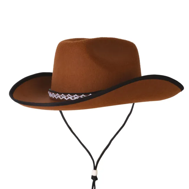 P'tit Clown 11235 Cappello Cowboy Bambino Marrone in Feltro