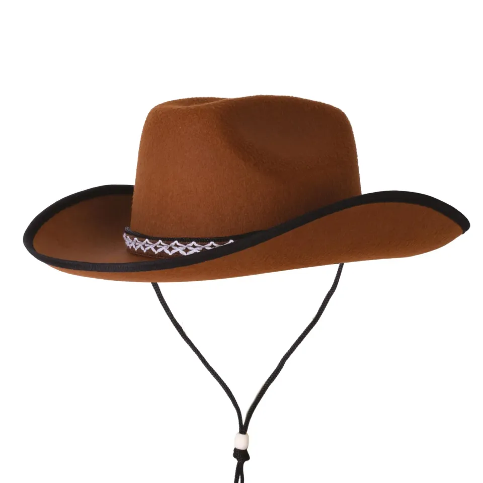P'tit Clown 11235 Cappello Cowboy Bambino Marrone in Feltro