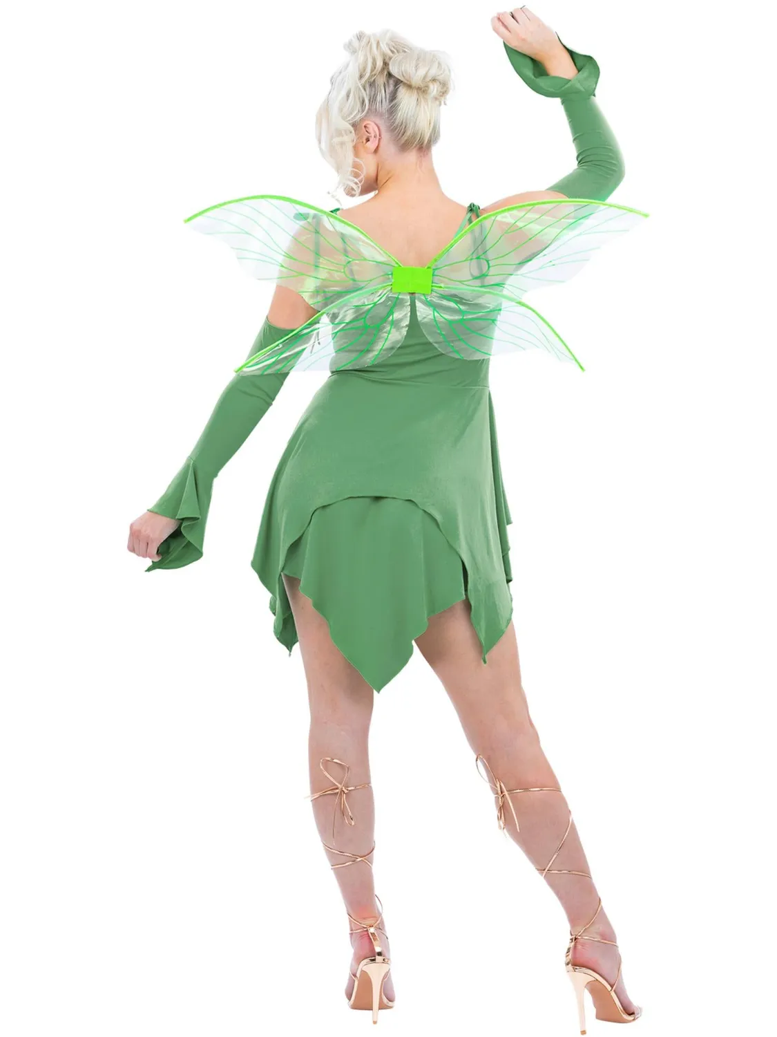 Smiffys Green Fairy 83059 Costume Donna Verde con Ali