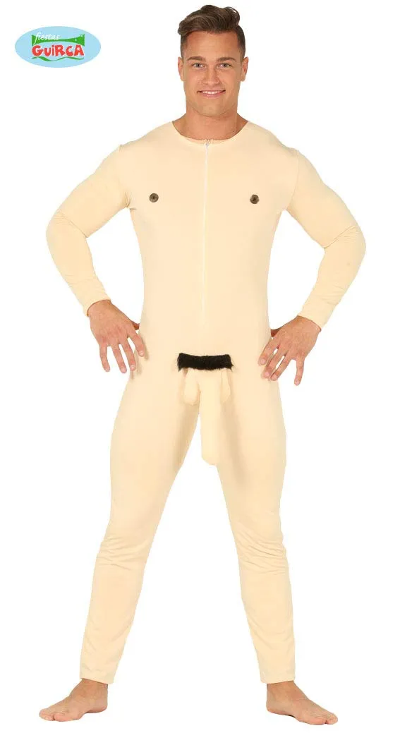 Fiestas Guirca Costume Uomo Nudo Tuta L 52-54 beige