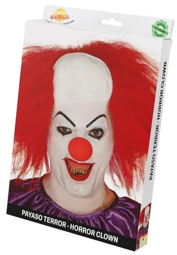 Fiestas Guirca Calva Clown Rossa lattice taglia unica