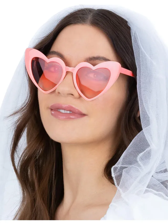 Smiffys Heart Specs occhiali cuore rosa addio nubilato