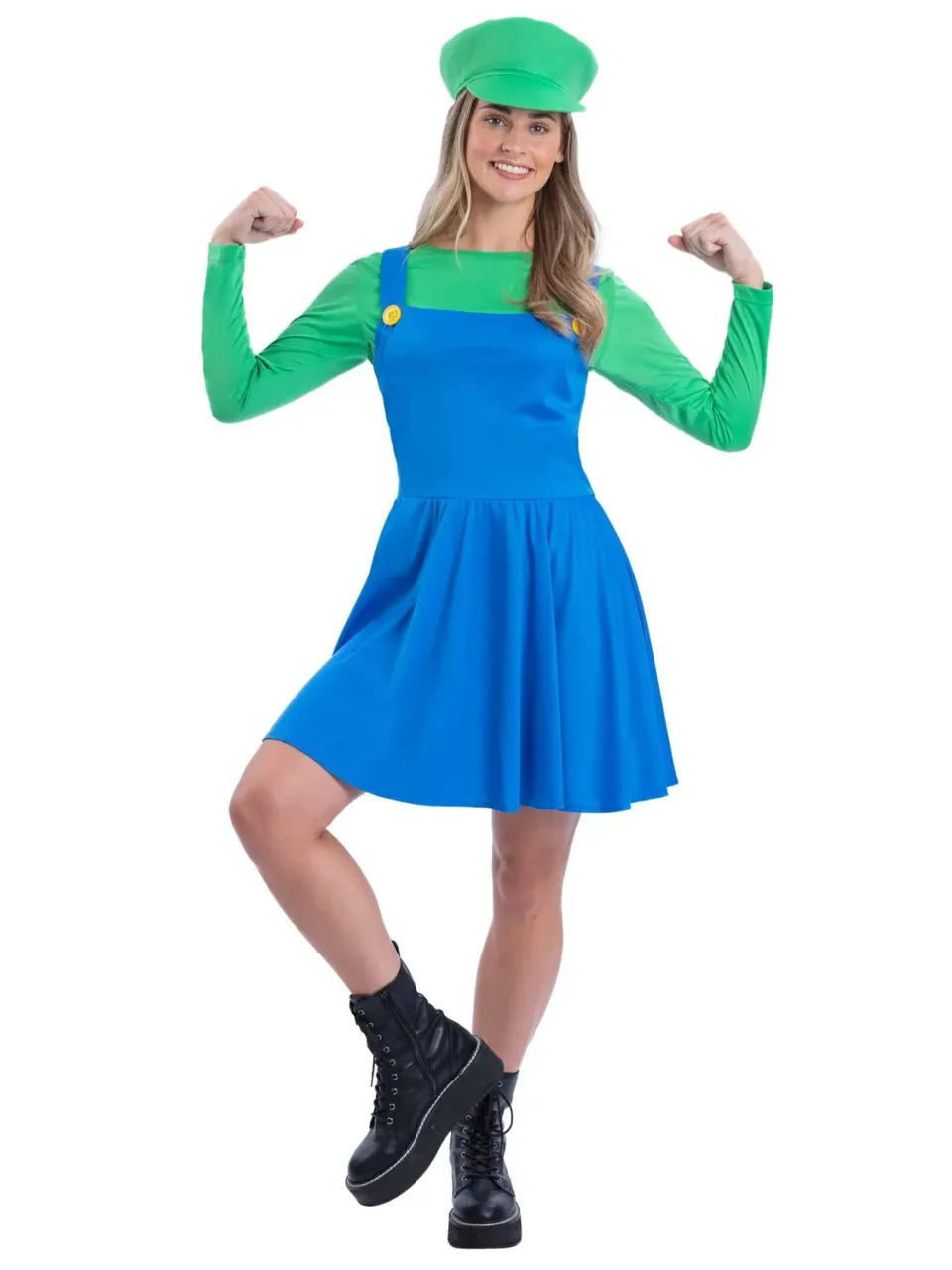 Smiffys Green Plumber vestito idraulica donna verde M 12-14
