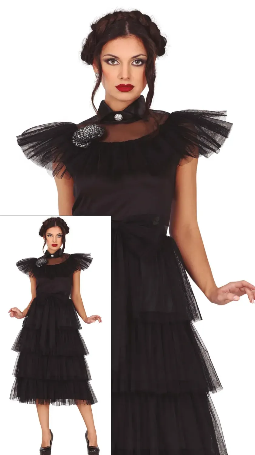 Fiestas Guirca Regina Notte costume 14-16 anni nero