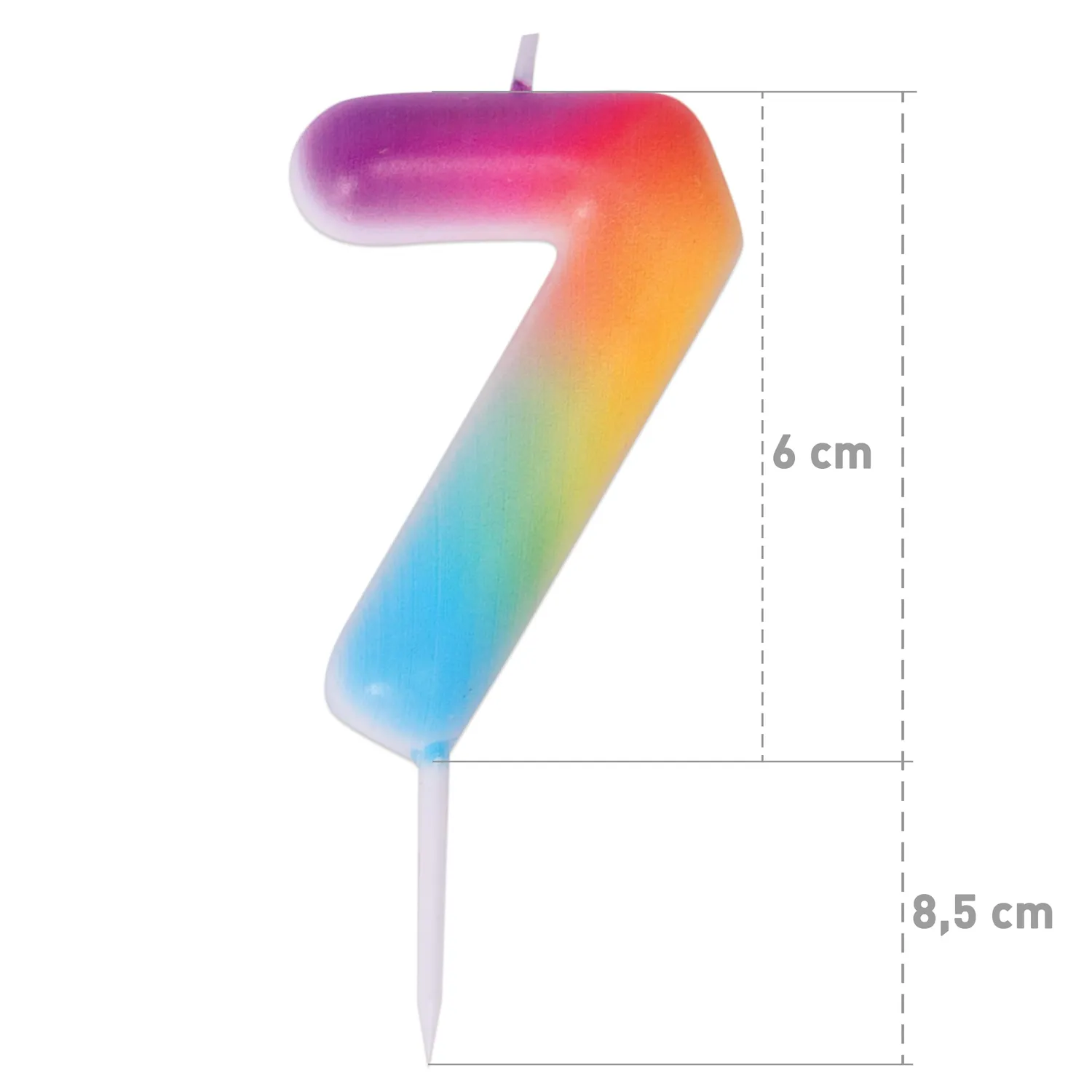 P'tit Clown 23947 candela numero 7 multicolore