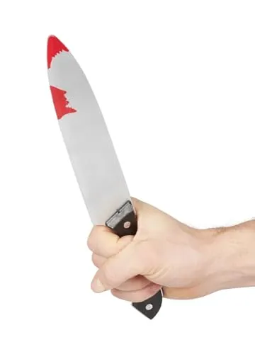 P'tit Clown Zombie Insanguinato coltello finto 31 cm plastica