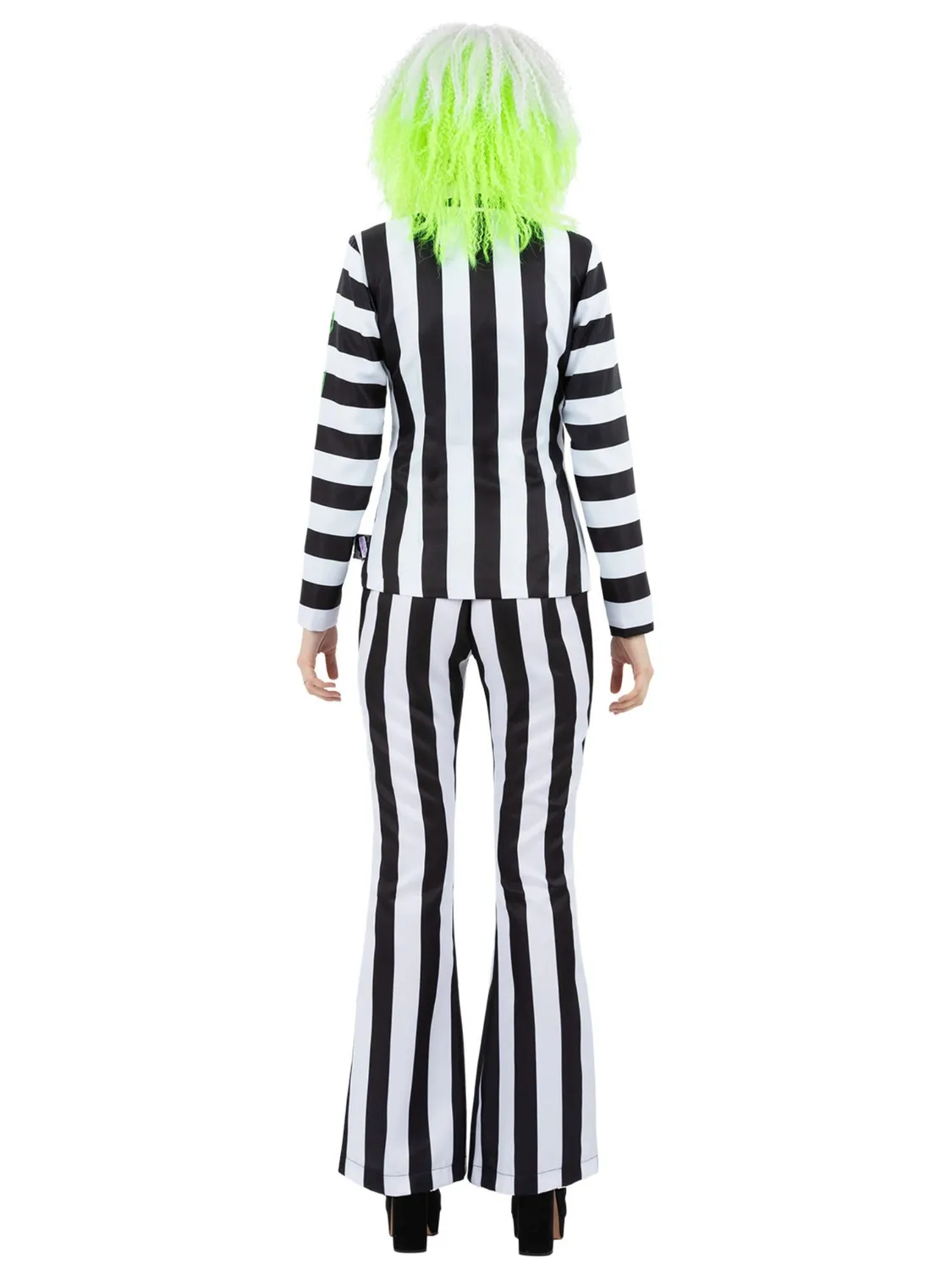 Smiffys Beetlejuice Costume Donna Giacca Pantaloni a Righe
