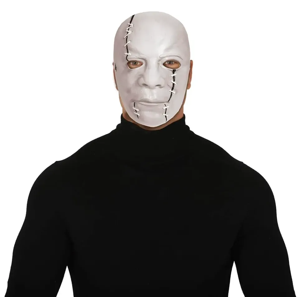 Guirca Faccia Cucita maschera adulto lattice bianca