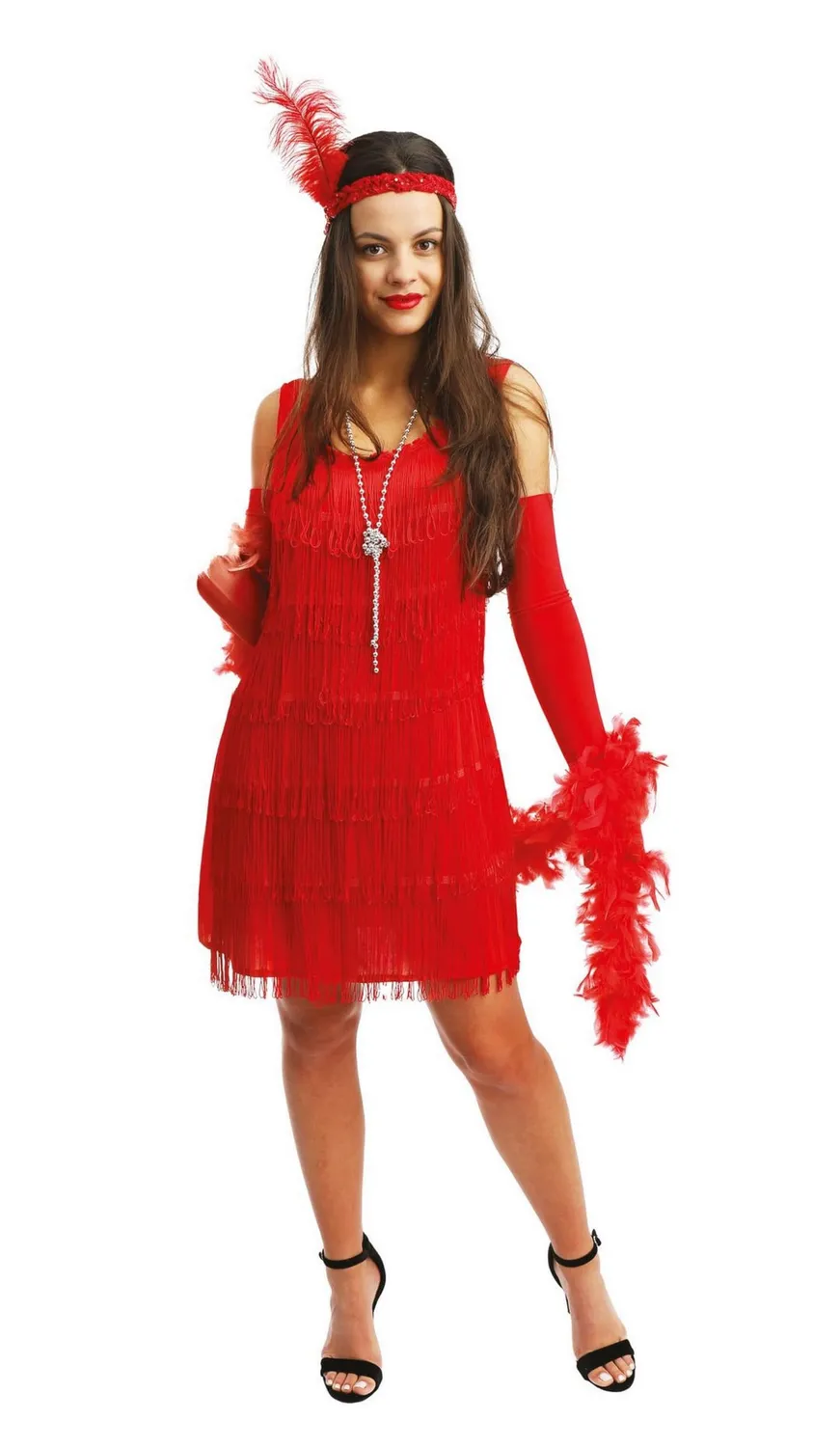 P'tit Clown Charleston vestito anni 20 rosso L-XL