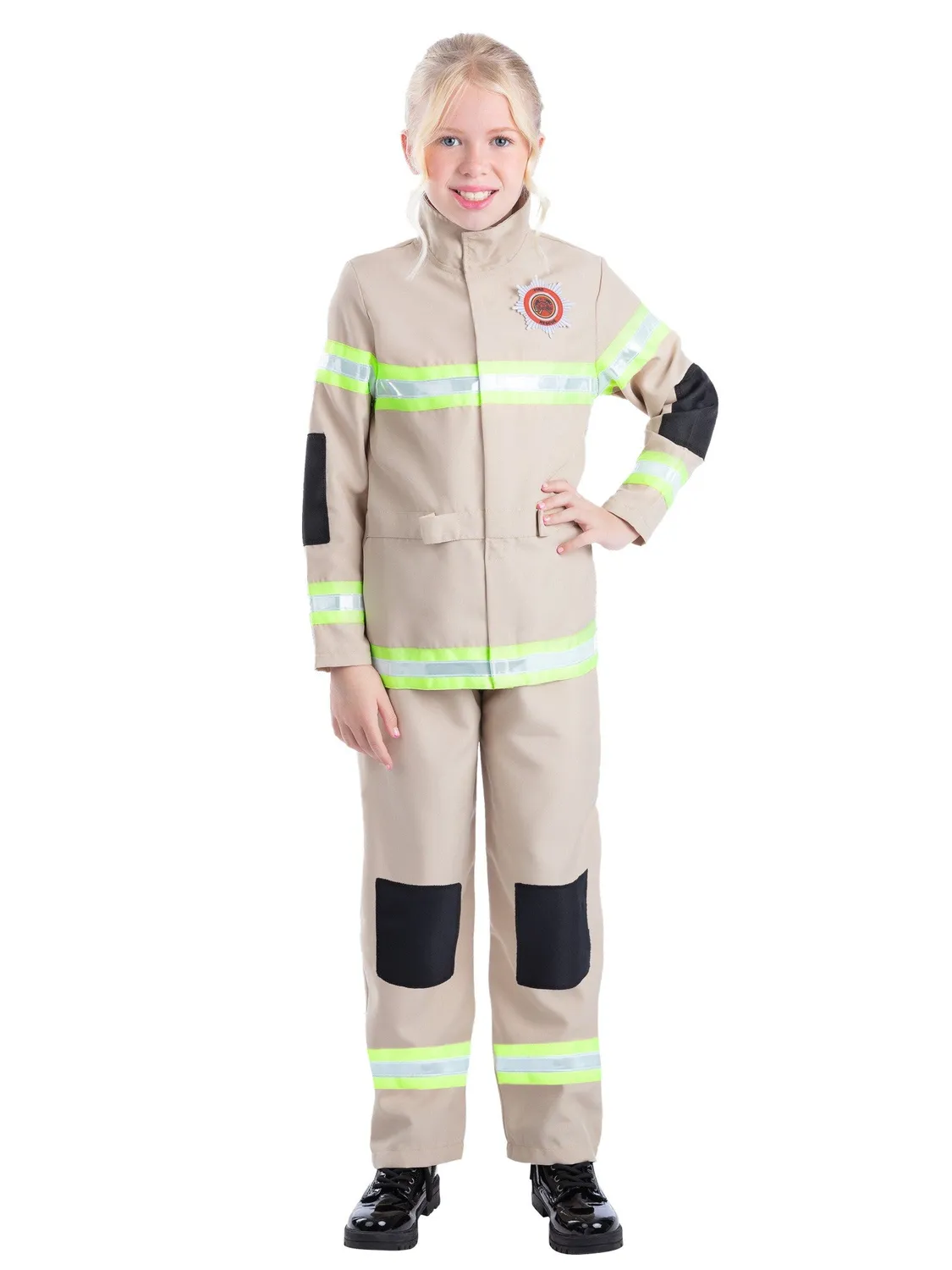 Smiffys Firefighter costume pompiere bambino beige 10-12 anni
