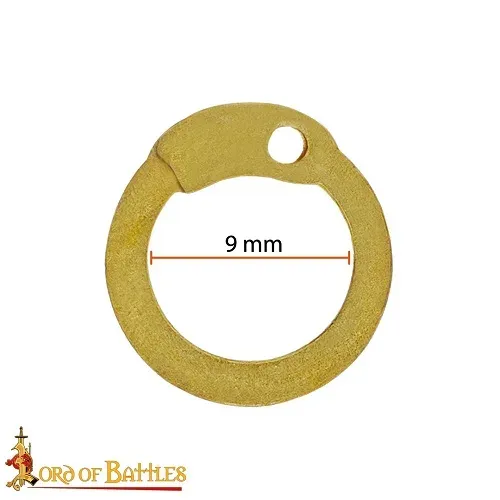 La Bottega di Merlino Anelli Piatti Ottone 9 mm 200 g rivetti