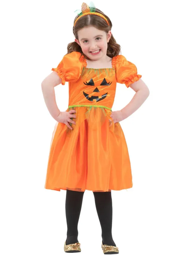 Smiffys Pumpkin costume zucca bambina arancione 1-6 anni