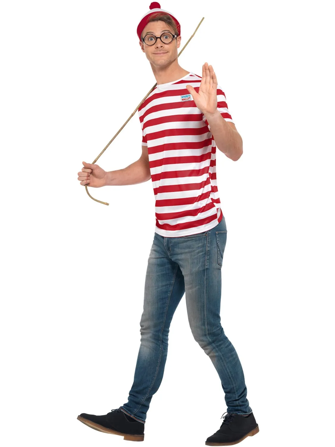 Smiffys Where's Wally Kit Costume Uomo M a Righe