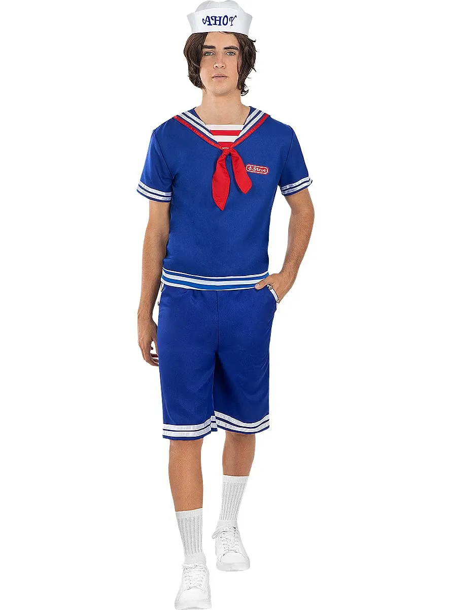 Funidelia Stranger Things Steve Ahoy costume uomo blu
