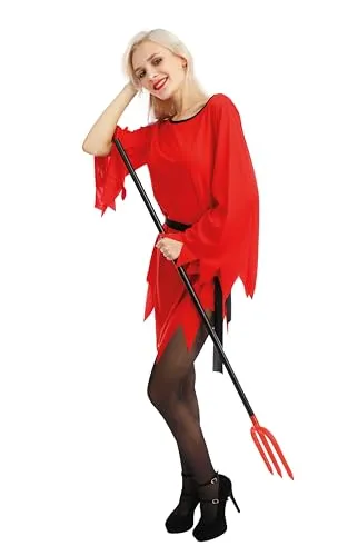 P'tit Clown Diavolo Rosso Costume Adulto S-M Mantello