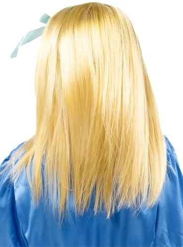 Funidelia Alice parrucca bambina bionda con nastro