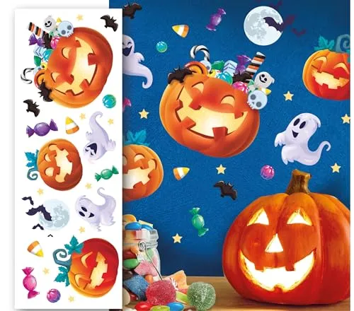 Guirca adesivo parete ragno Halloween nero effetto 3D