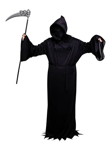 P'tit Clown Mietitore costume uomo adulto nero Halloween