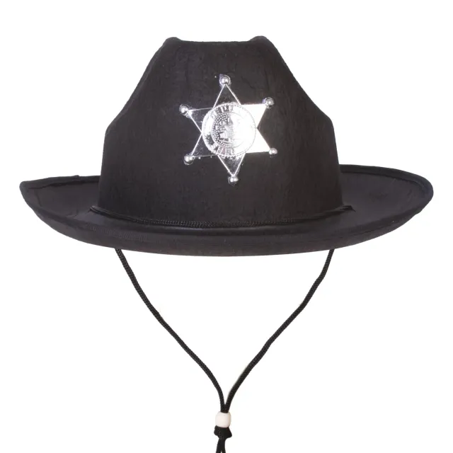 P'tit Clown 90652 cappello sceriffo nero feltro