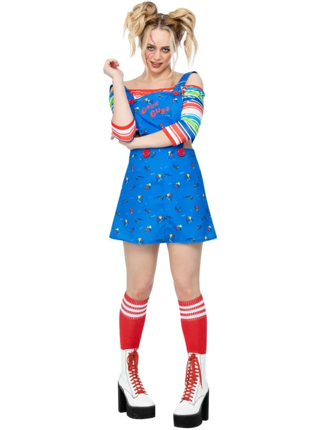 Smiffys Chucky costume donna horror con salopette