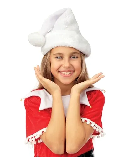 P'tit Clown berretto Natale bambino bianco argento taglia unica