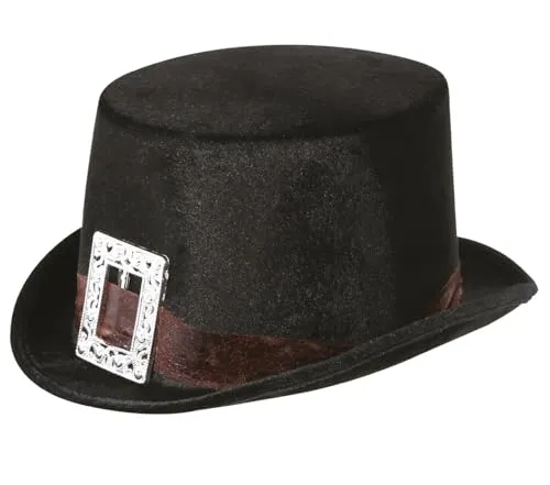 Fiestas Guirca Cilindro Nero Cappello Velluto Taglia Unica