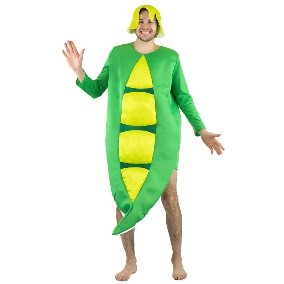 Bodysocks Pisello costume adulto baccello verde