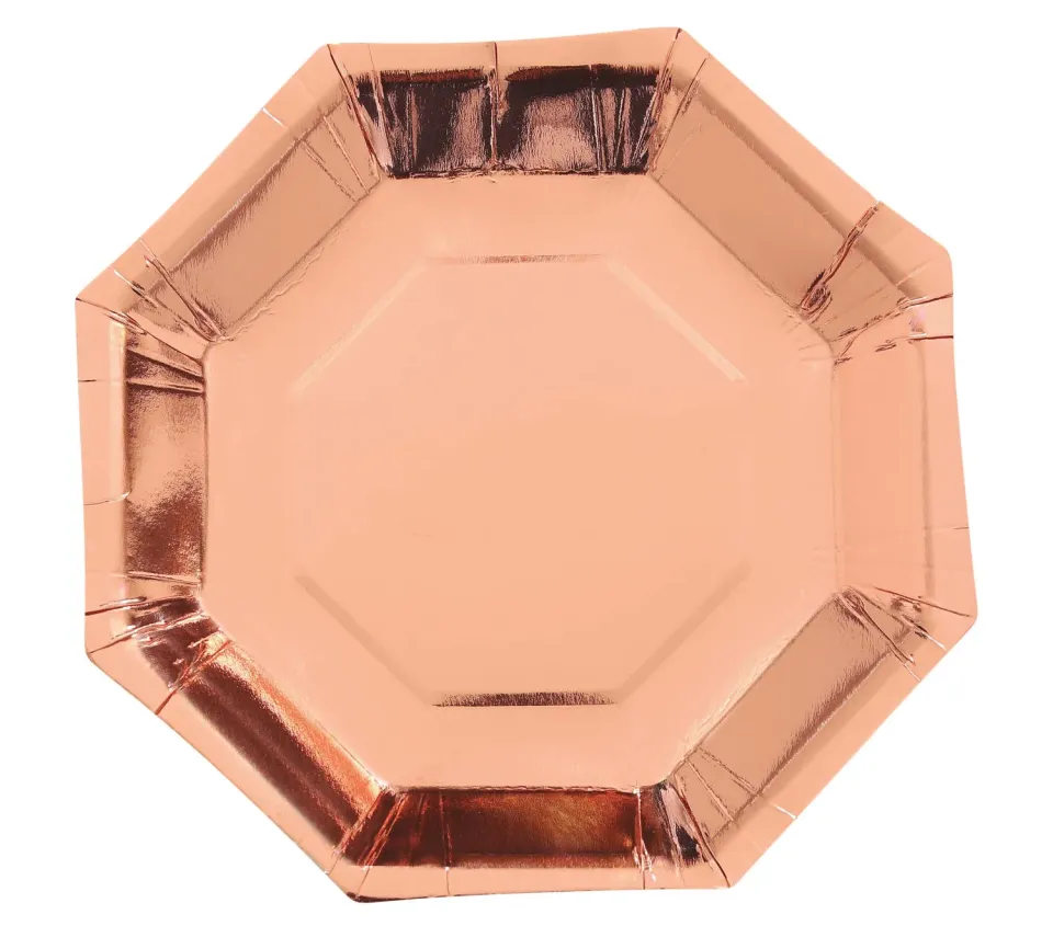 Fiestas Guirca Piatti Rose Gold 23 cm 6 pezzi cartone