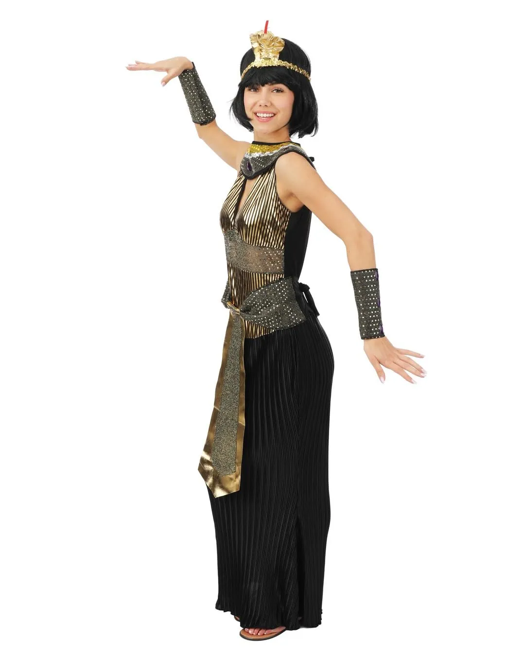P'tit Clown Egiziana costume donna nero L-XL completo