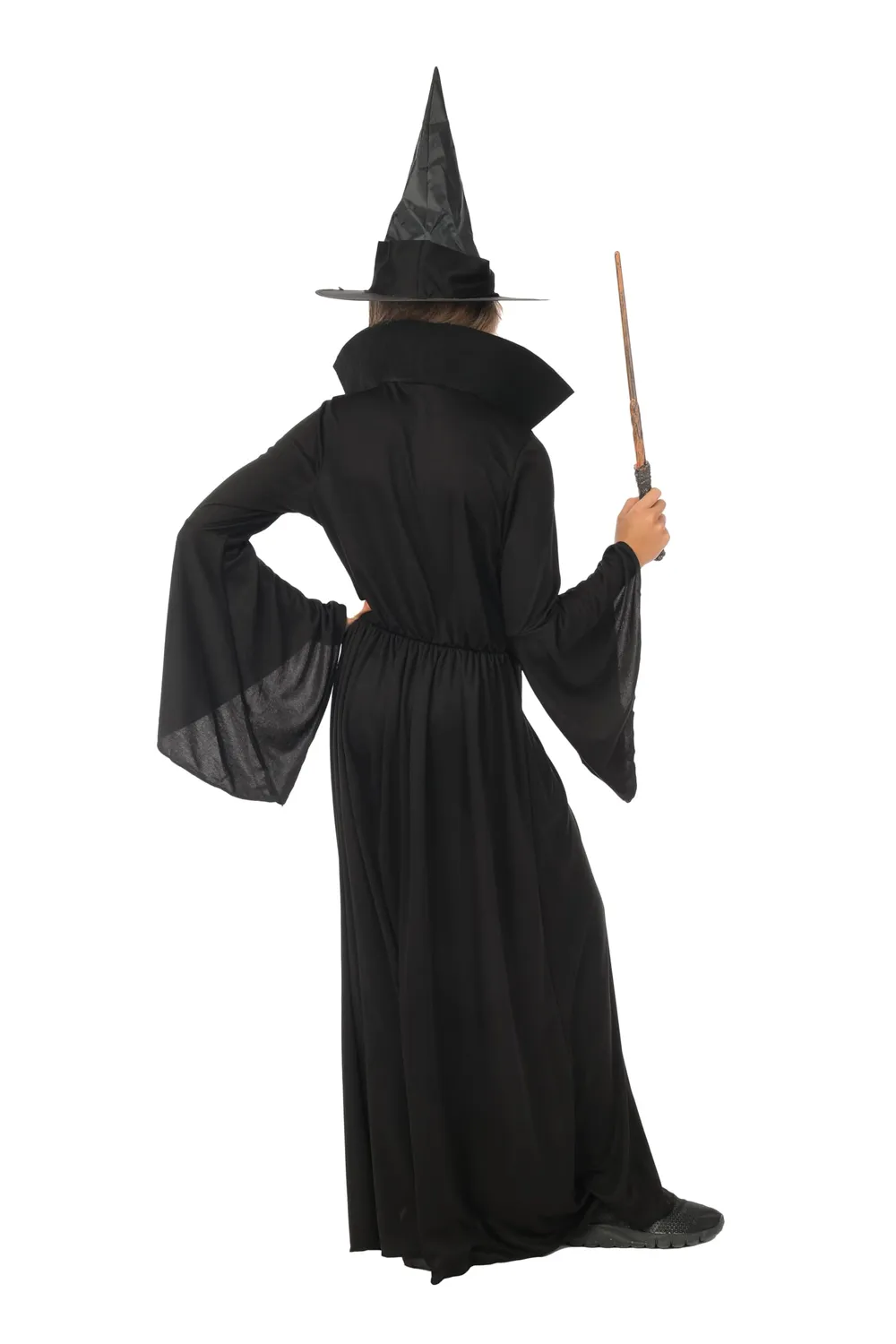 P'tit Clown Strega costume bambina 10-12 anni nero con cappello
