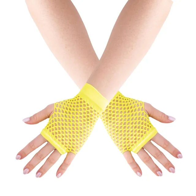 P'tit Clown 90316 Guanti Rete Giallo Fluo Coppia